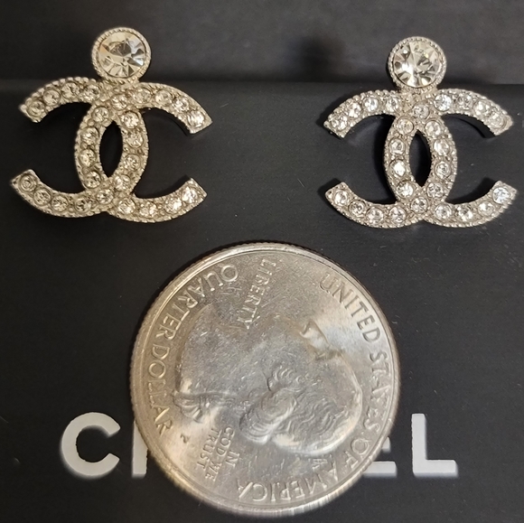 Chanel CC drop Strass/Christal Earrings - Picture 8 of 11